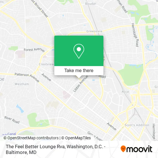 Mapa de The Feel Better Lounge Rva