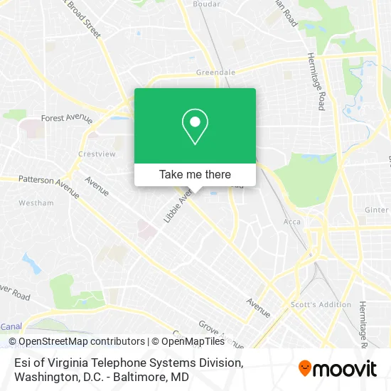 Esi of Virginia Telephone Systems Division map