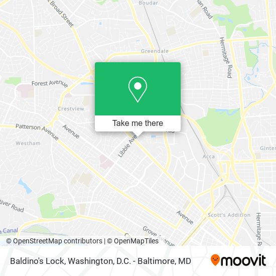 Mapa de Baldino's Lock