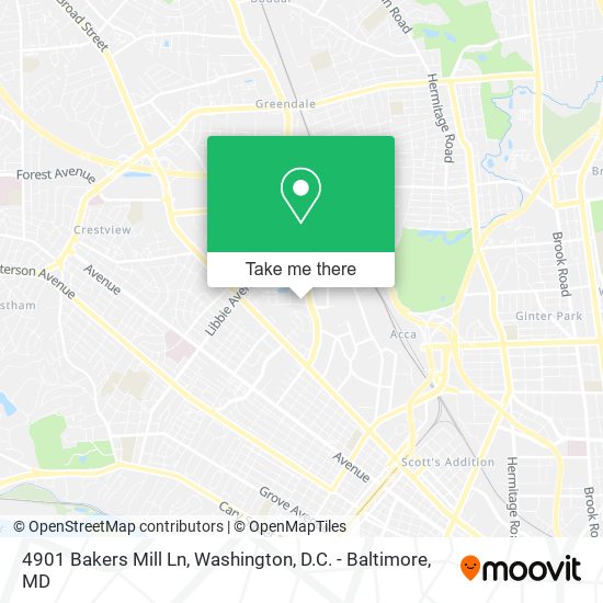 Mapa de 4901 Bakers Mill Ln