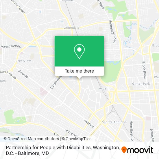 Mapa de Partnership for People with Disabilities