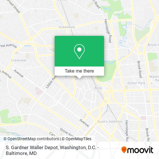 S. Gardner Waller Depot map