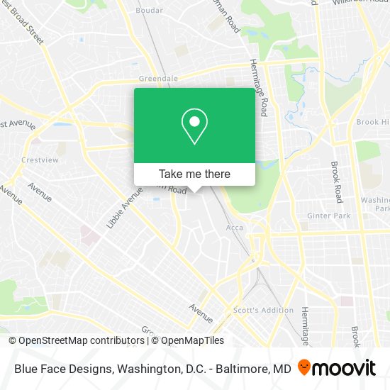 Blue Face Designs map