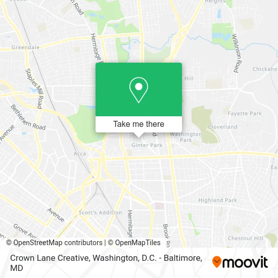 Crown Lane Creative map