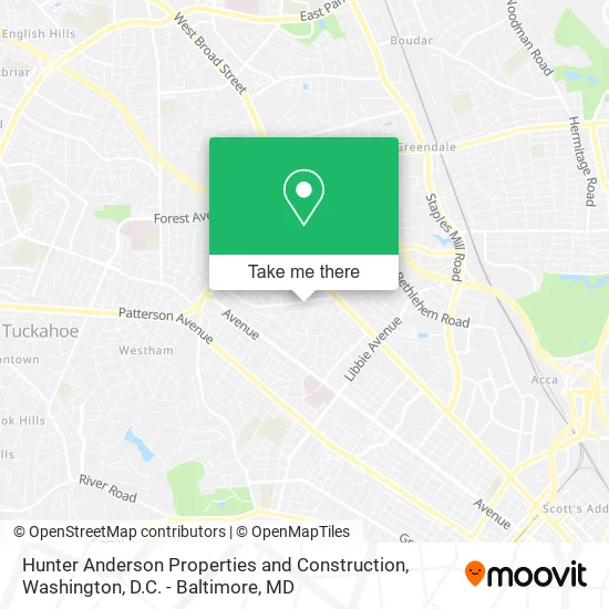 Hunter Anderson Properties and Construction map