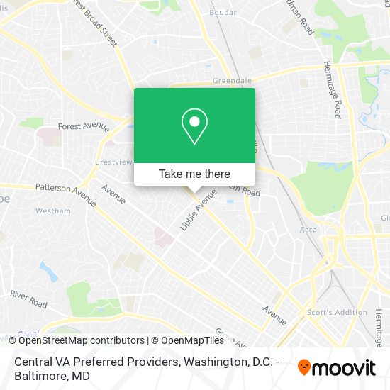 Central VA Preferred Providers map