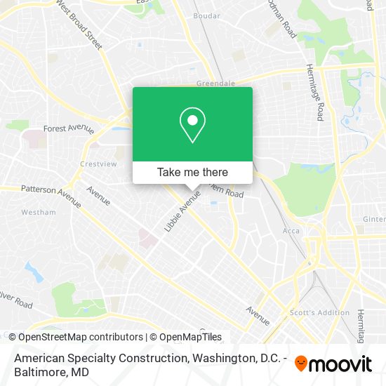 American Specialty Construction map