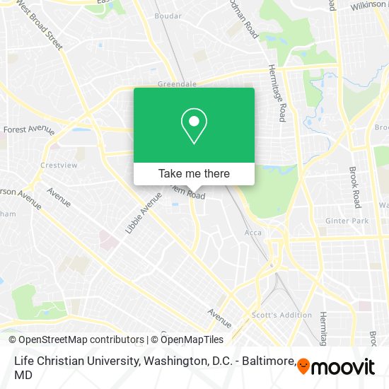 Mapa de Life Christian University
