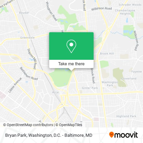 Mapa de Bryan Park