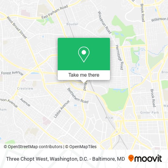 Three Chopt West map