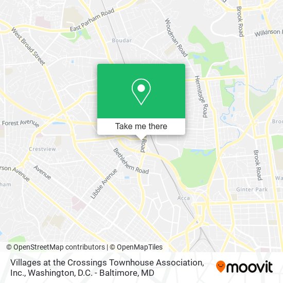 Mapa de Villages at the Crossings Townhouse Association, Inc.