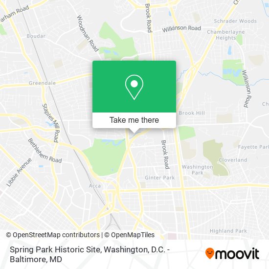 Spring Park Historic Site map