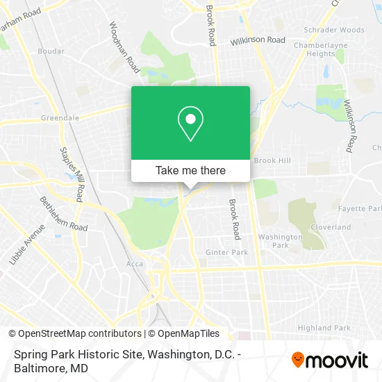 Spring Park Historic Site map