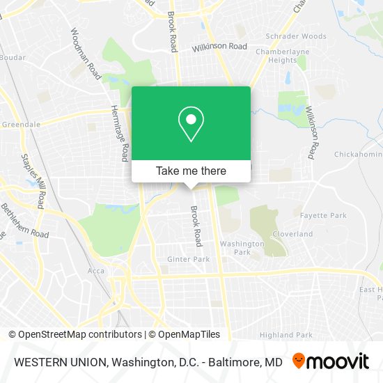 WESTERN UNION map