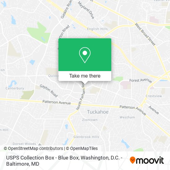 Mapa de USPS Collection Box - Blue Box