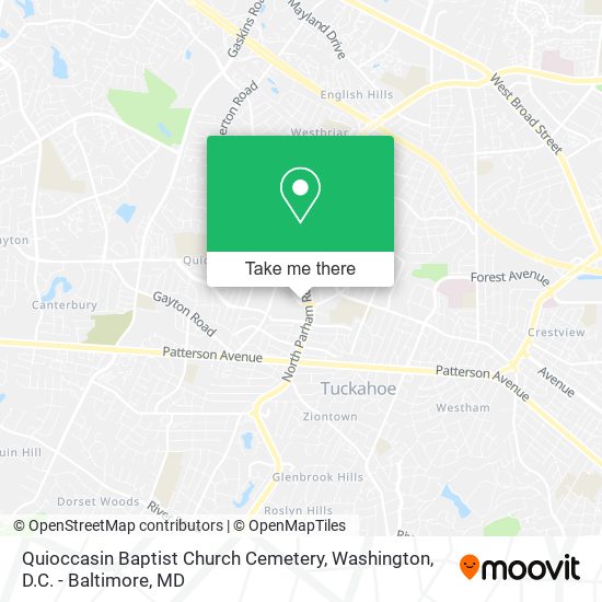 Quioccasin Baptist Church Cemetery map