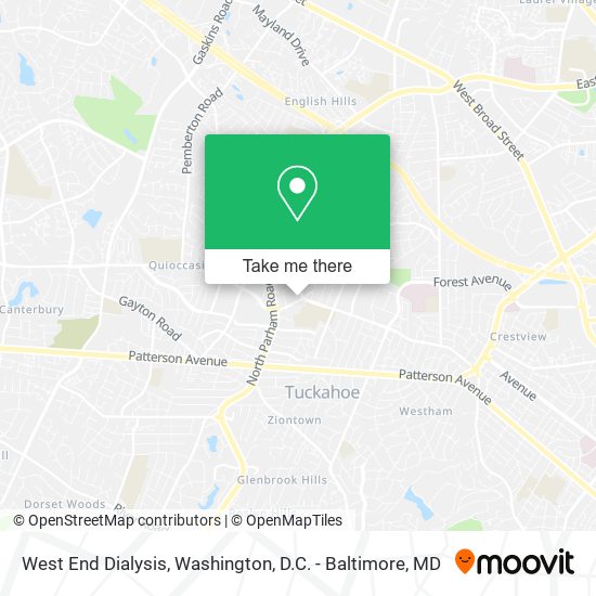 West End Dialysis map