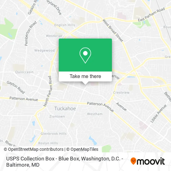 USPS Collection Box - Blue Box map