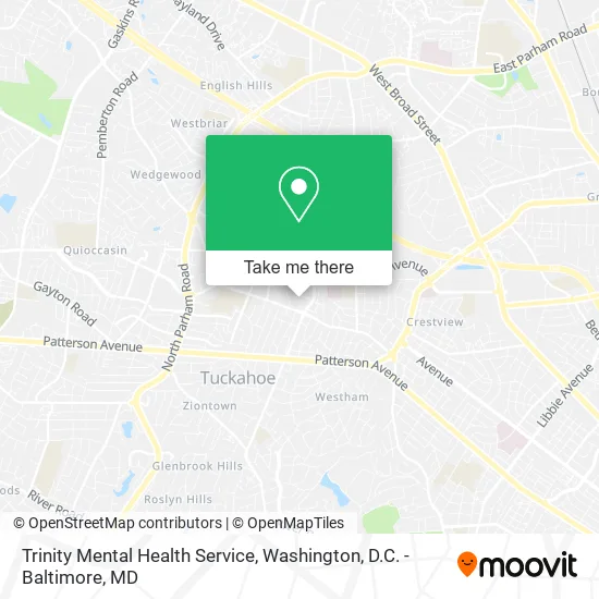 Trinity Mental Health Service map
