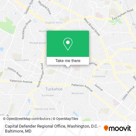 Capital Defender Regional Office map