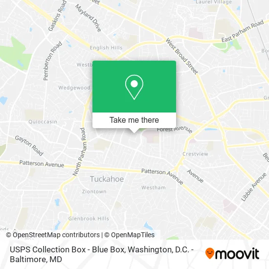 USPS Collection Box - Blue Box map