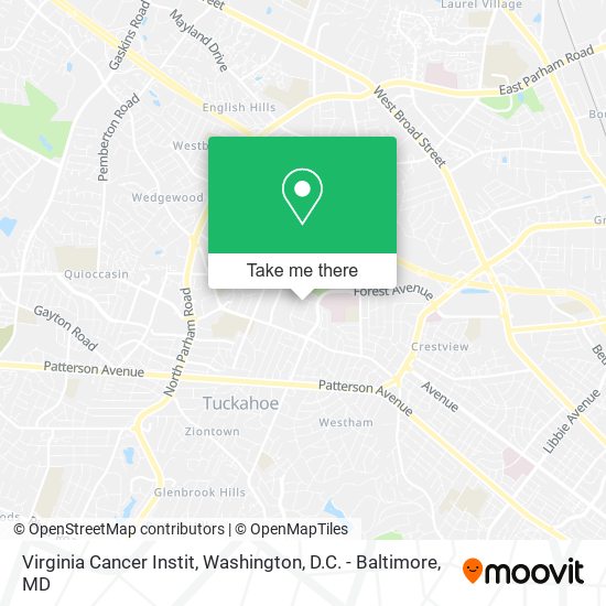 Virginia Cancer Instit map