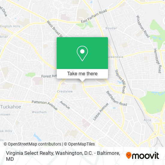 Virginia Select Realty map