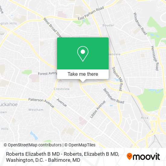 Roberts Elizabeth B MD - Roberts, Elizabeth B MD map