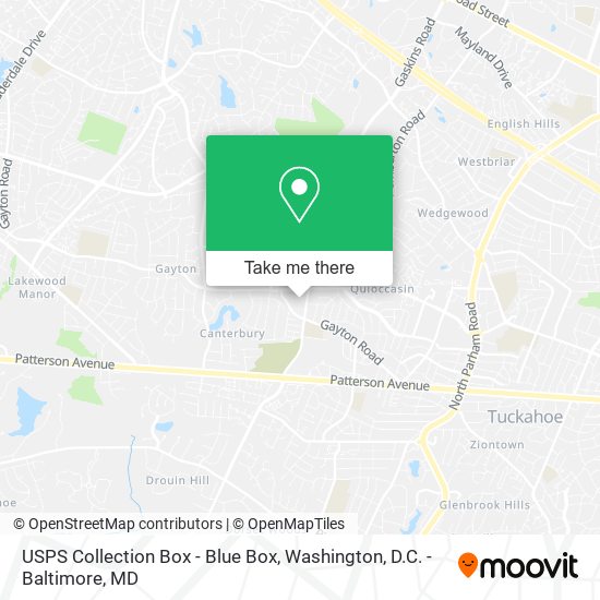 USPS Collection Box - Blue Box map