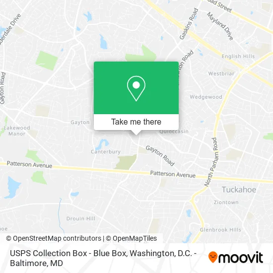 USPS Collection Box - Blue Box map