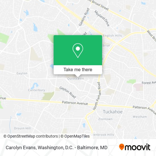 Carolyn Evans map