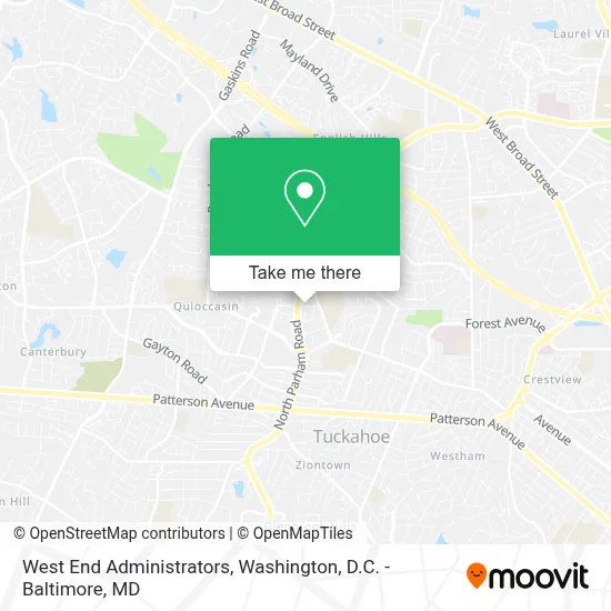 West End Administrators map
