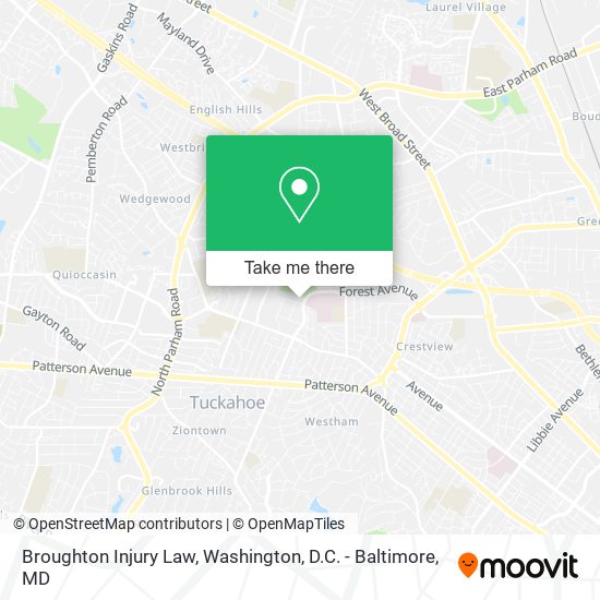 Mapa de Broughton Injury Law
