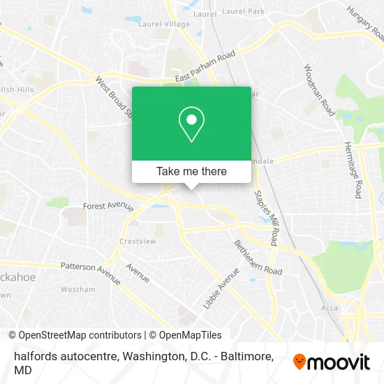 halfords autocentre map