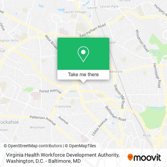 Virginia Health Workforce Development Authority map