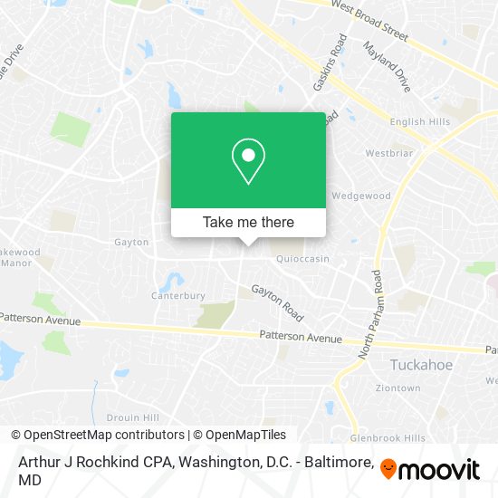 Mapa de Arthur J Rochkind CPA