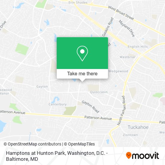 Hamptons at Hunton Park map