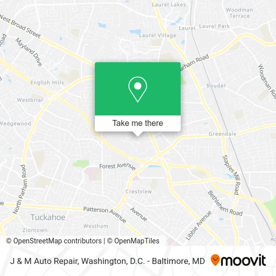 J & M Auto Repair map