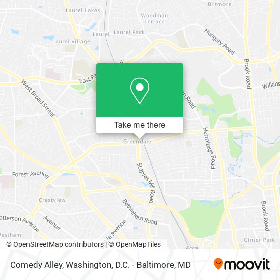 Comedy Alley map