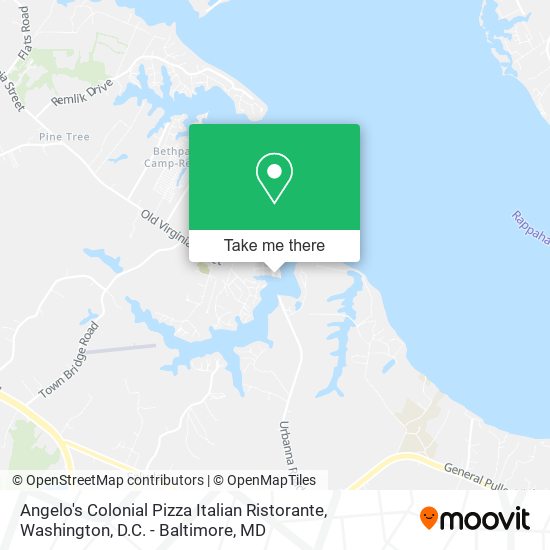 Angelo's Colonial Pizza Italian Ristorante map