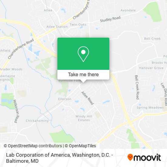 Lab Corporation of America map