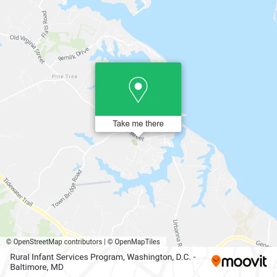 Rural Infant Services Program map