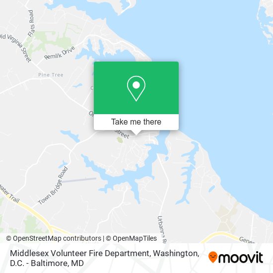 Middlesex Volunteer Fire Department map