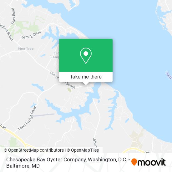Mapa de Chesapeake Bay Oyster Company