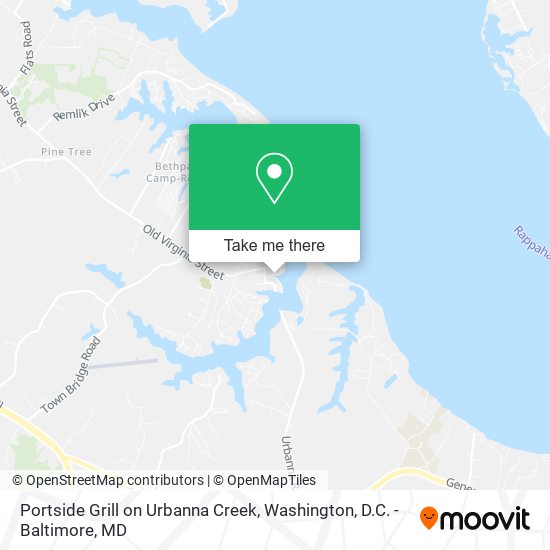 Portside Grill on Urbanna Creek map