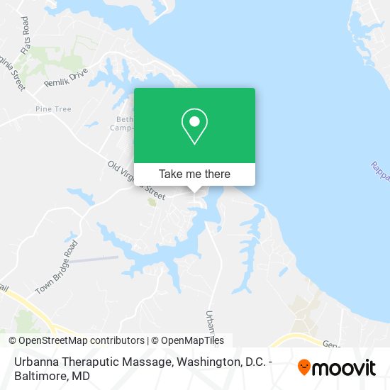 Urbanna Theraputic Massage map