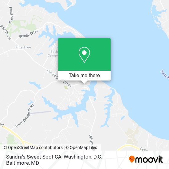 Sandra's Sweet Spot CA map