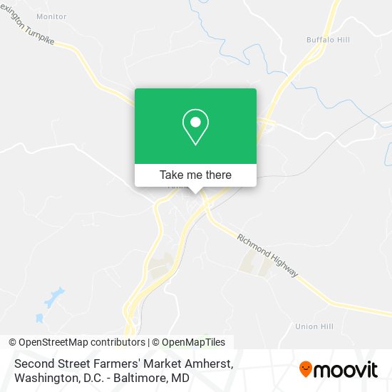 Second Street Farmers' Market Amherst map