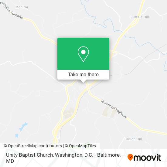 Mapa de Unity Baptist Church