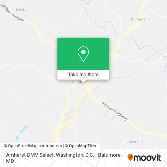 Amherst DMV Select map